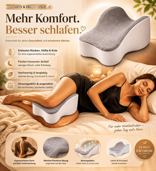 Bequemes Kniekissen für Seitenschläfer