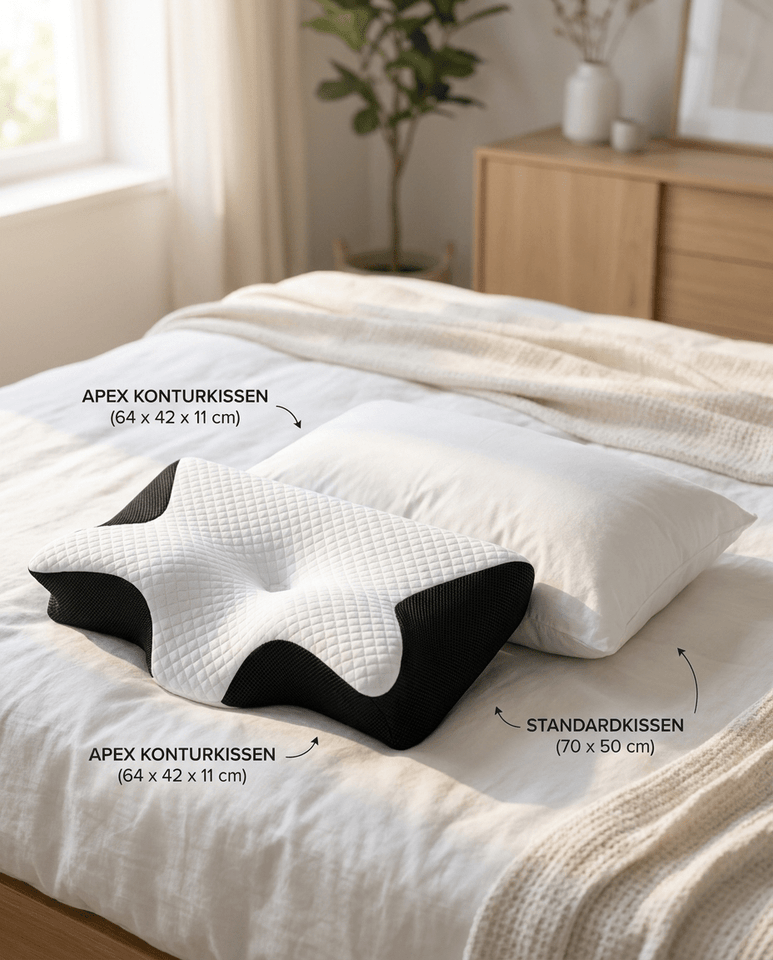 Orthopädisches Kopfkissen - Ergonomische Nackenstütze für erholsamen Schlaf - Apexdirectstore
